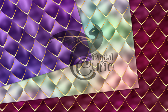 Pearlescent Dragon Scale Patterns in Patterns - product preview 1
