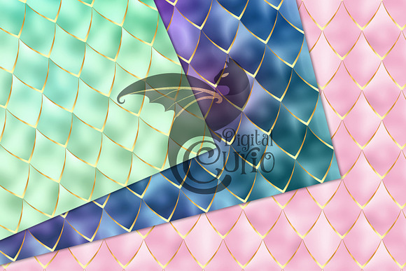 Pearlescent Dragon Scale Patterns in Patterns - product preview 3