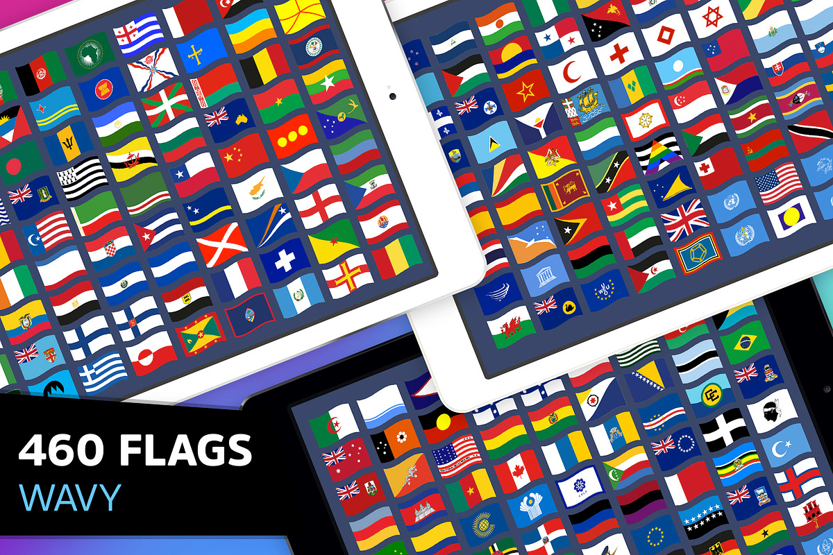 460 FLAGS - WAVY in Flag Icons - product preview 8