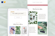 Skincare Email Design – PSD Template