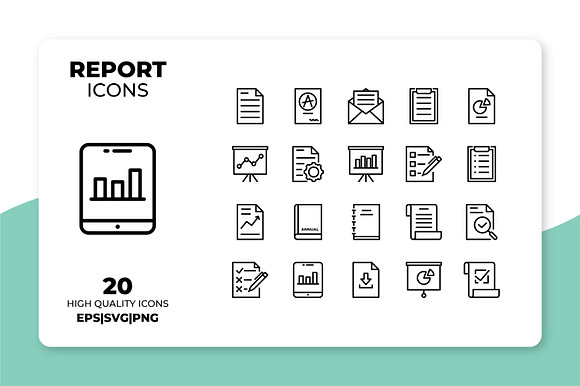 Report Icons in Book Icons - product preview 2