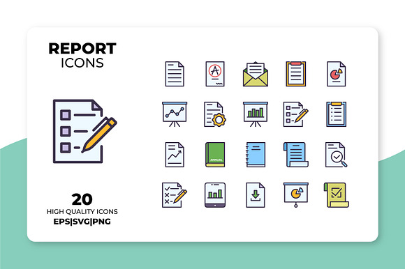 Report Icons in Book Icons - product preview 3