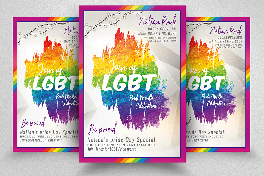 LGBT Party Flyer in Flyer Templates - product preview 8
