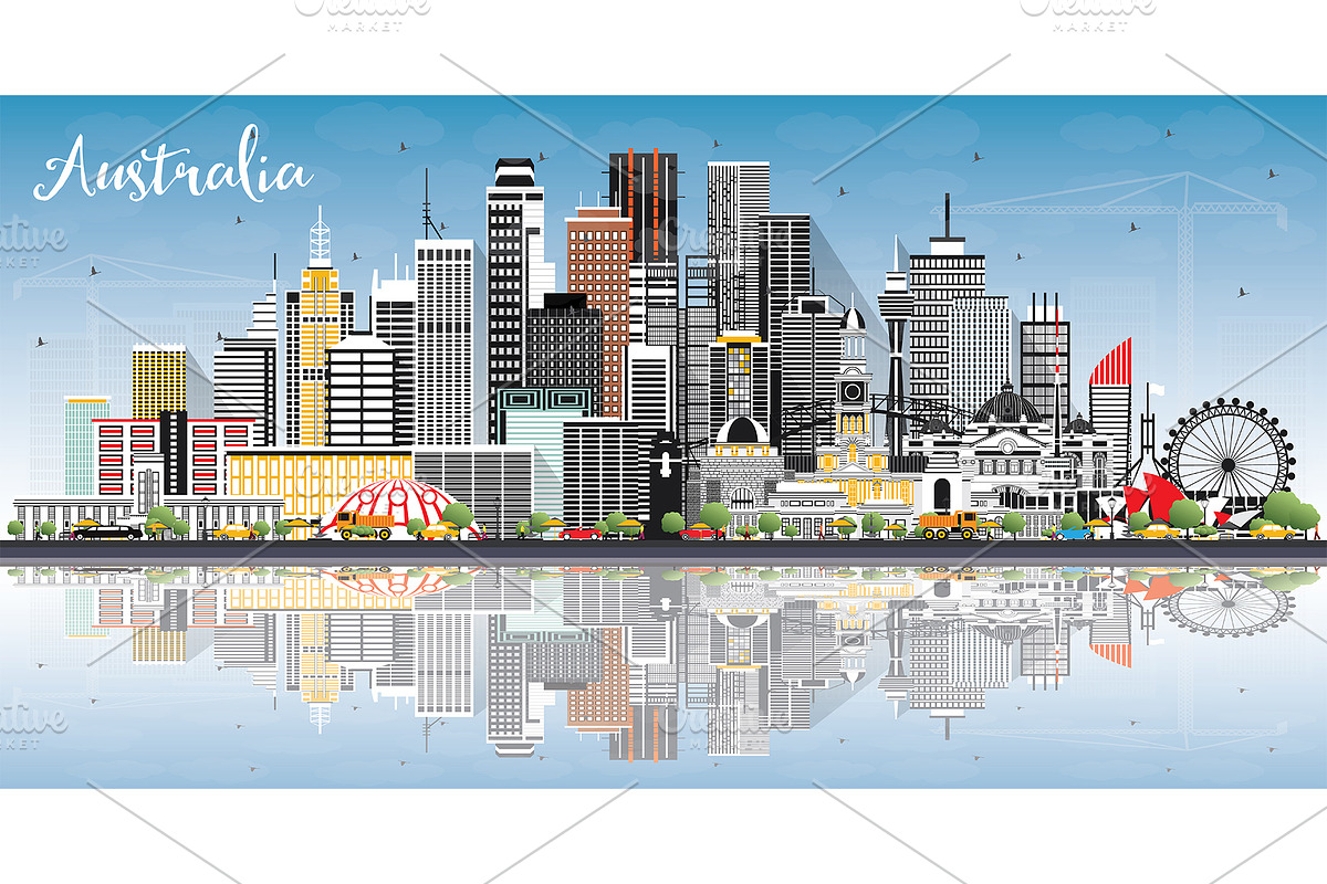 Australia City Skyline in Illustrations - product preview 8