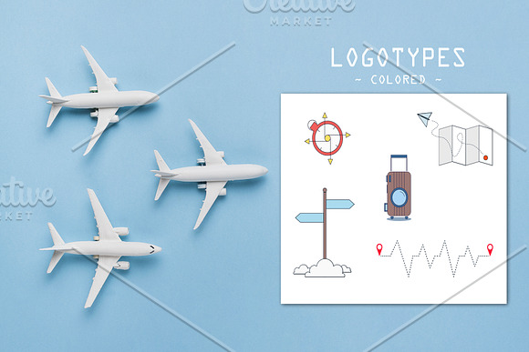 Take-Off. 5 Iconic Travel Logos in Logo Templates - product preview 2