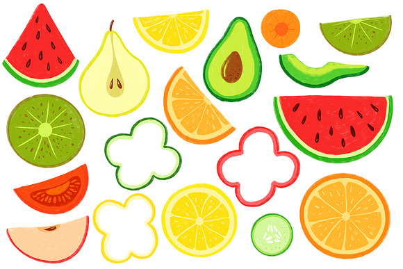 Funny fruits and vegetables for kids in Illustrations - product preview 3