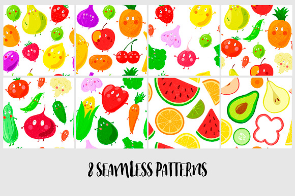 Funny fruits and vegetables for kids in Illustrations - product preview 5