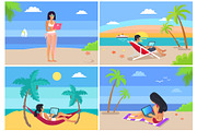 Freelance Set with People Vector