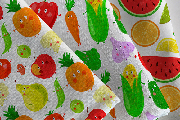 Funny fruits and vegetables for kids in Illustrations - product preview 15