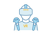 VR player color icon
