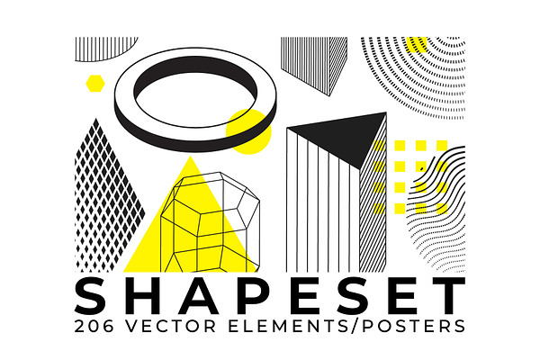 206 vector Shapes&Posters set