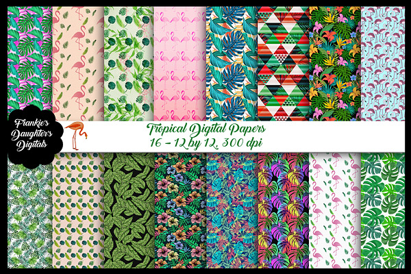 Tropical Patterns Digital Paper Pack