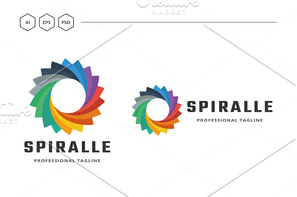 Colorful Spiral Logo in Logo Templates - product preview 2