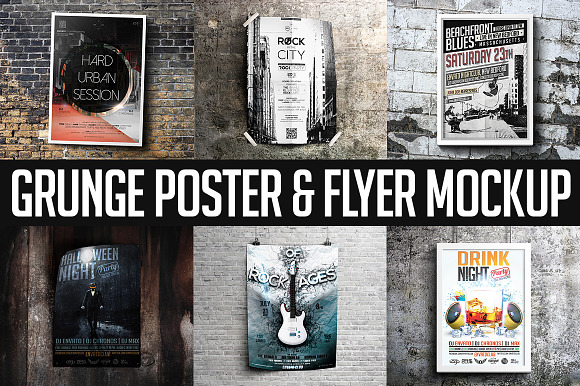 Poster & Flyer Mockup Bundle in Print Mockups - product preview 5
