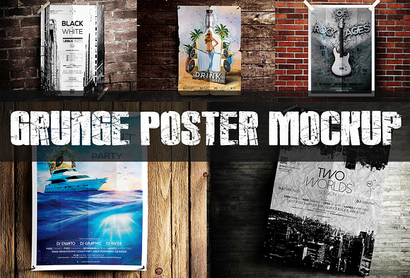 Poster & Flyer Mockup Bundle in Print Mockups - product preview 6