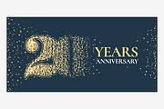 20th anniversary celebration vector