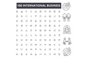 International business line icons