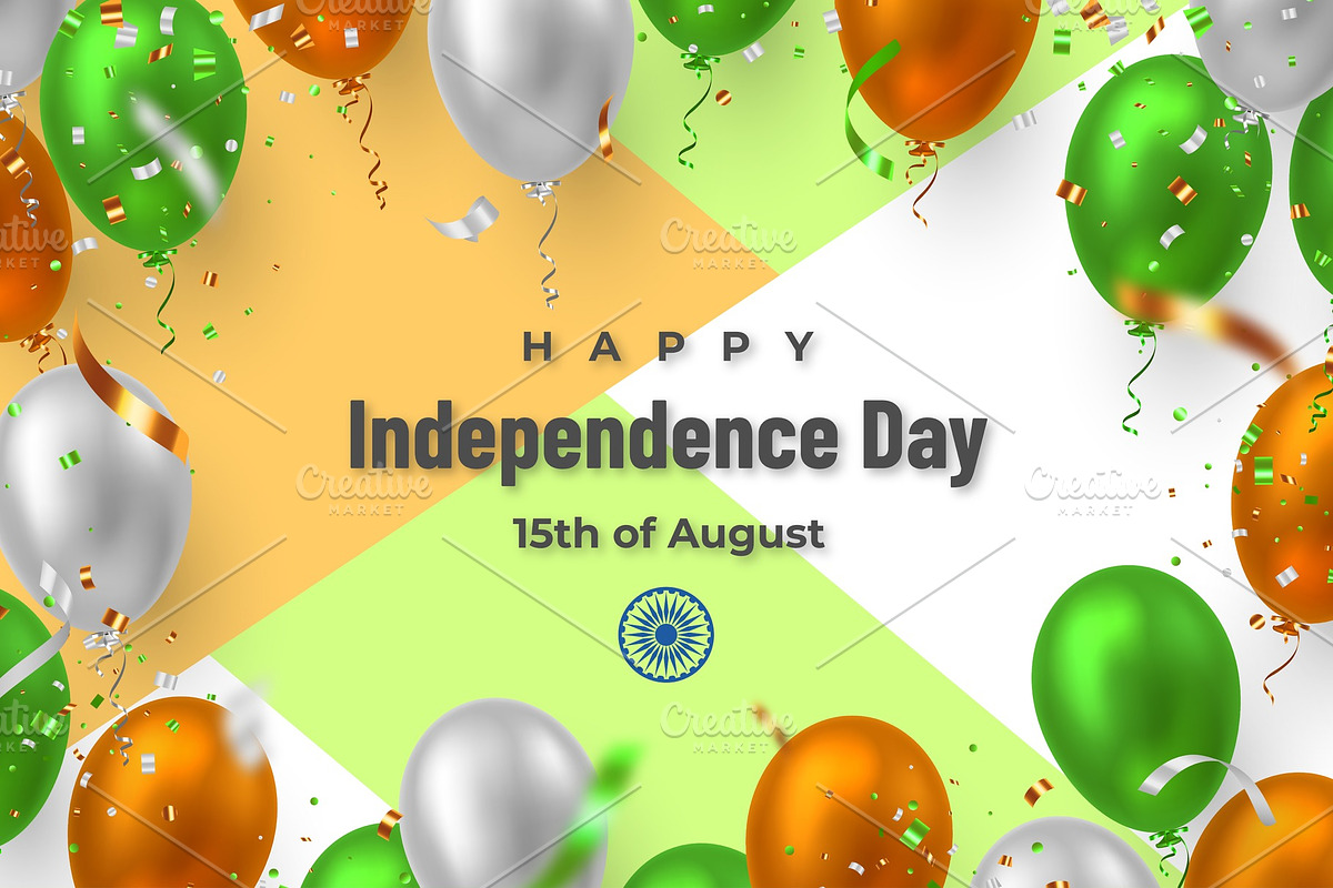 Happy Indian Independence day banner in Objects - product preview 8