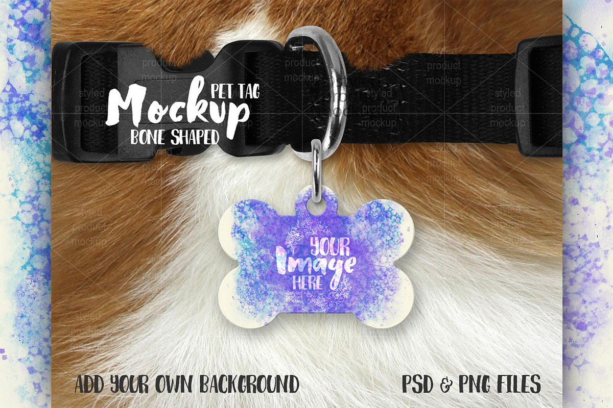 Bone shaped pet tag mockup in Mockup Templates - product preview 8