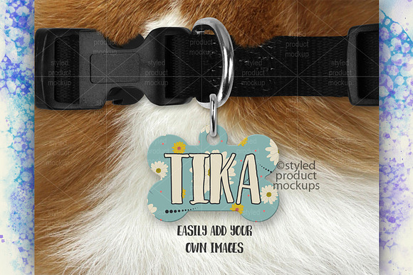 Bone shaped pet tag mockup in Mockup Templates - product preview 2