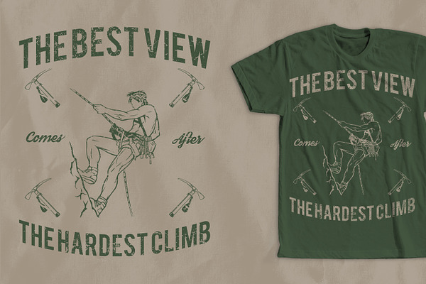 Rock Climbing T-Shirt Design