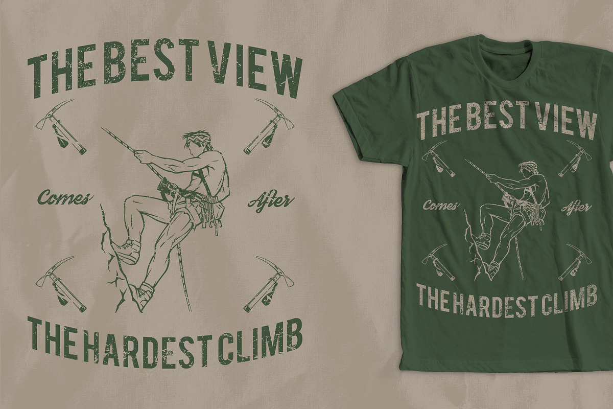 Rock Climbing T-Shirt Design in Illustrations - product preview 8