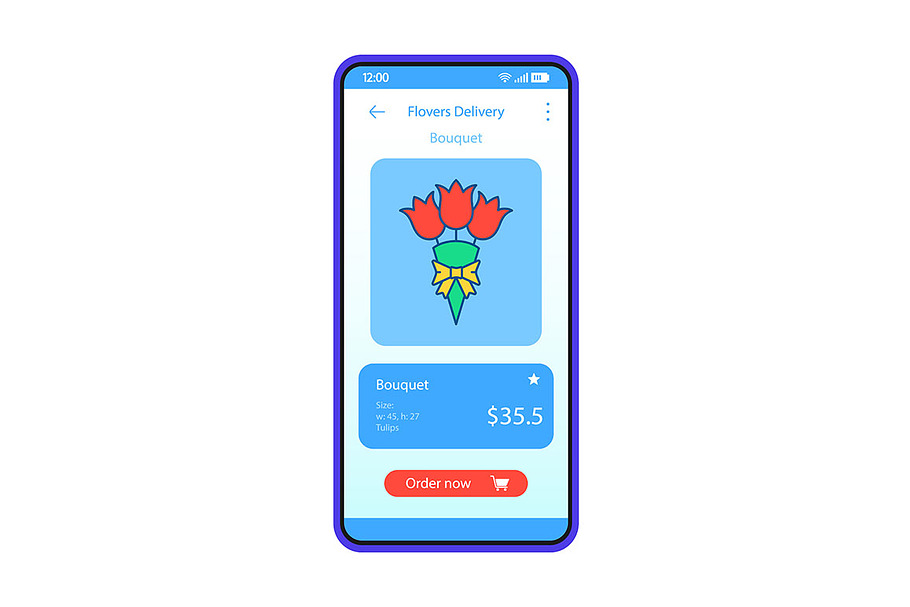 Flowers delivery app interface in Web Elements - product preview 8