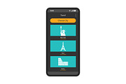 Tourism smartphone interface