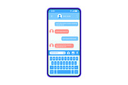 Smartphone chat interface template