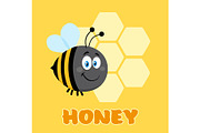 Happy Bumble Bee Cartoon Character