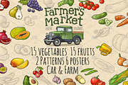 Farmers market engraving
