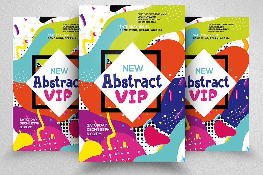 Abstract Vip Party Flyer Template in Flyer Templates - product preview 8