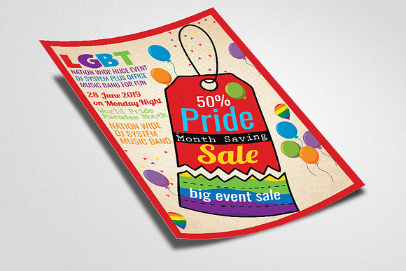 LGBT Sale Flyer in Flyer Templates - product preview 1