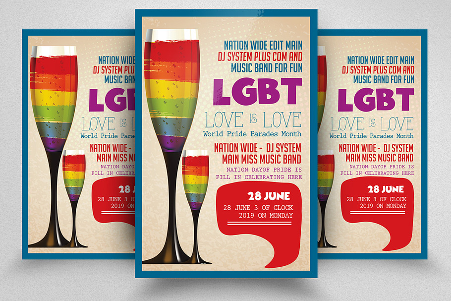 LGBT Pride Party Flyer / Poster in Flyer Templates - product preview 8