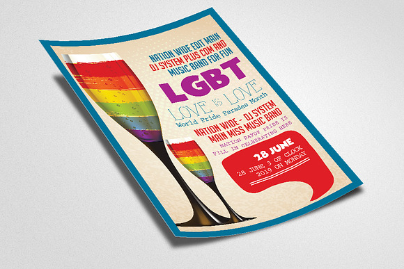 LGBT Pride Party Flyer / Poster in Flyer Templates - product preview 1