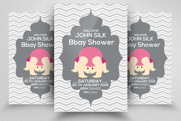 Baby Shower Flyers Bundle 10 in Flyer Templates - product preview 15