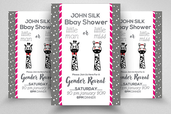 Baby Shower Flyers Bundle 10 in Flyer Templates - product preview 20