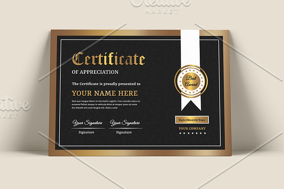 Certificate Of Appreciation V12 in Stationery Templates - product preview 1