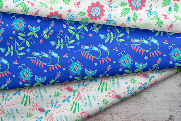 Floral pattern. Foliage and flowers in Illustrations - product preview 9