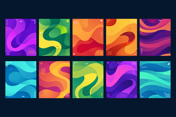 Colorful Fluid Background v.4 in Patterns - product preview 1