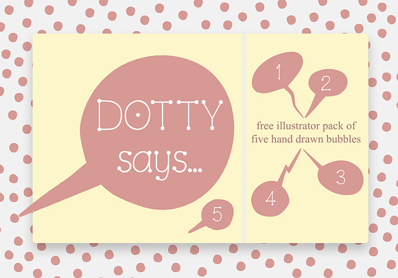 Dotty font + .ai speech bubbles in Serif Fonts - product preview 2