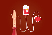 blood donor vector illustration