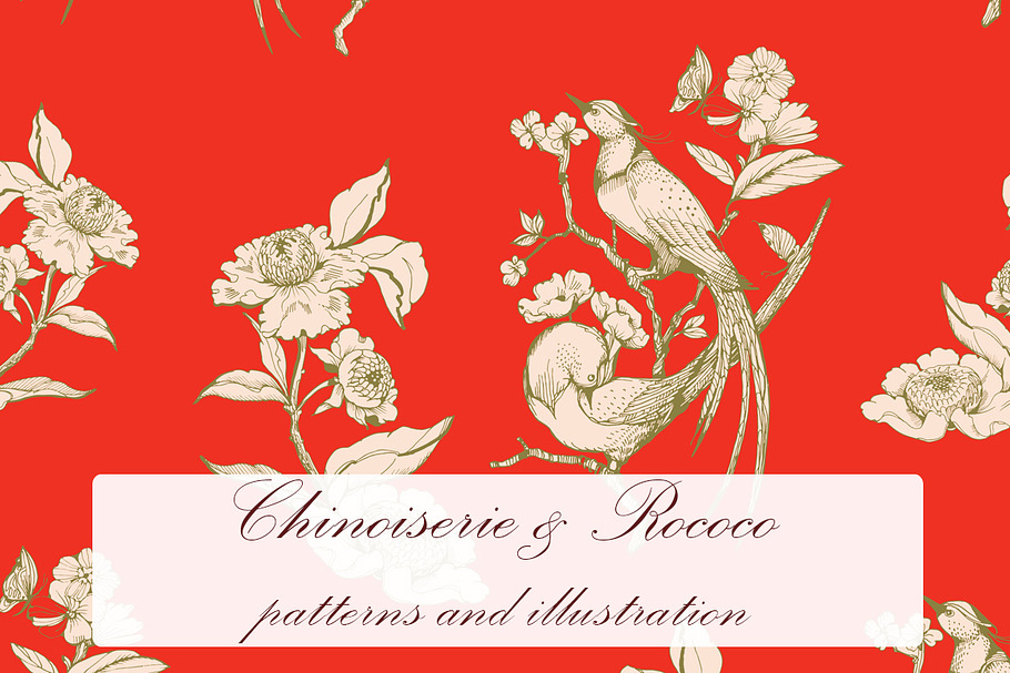 Rococo&chinoiserie set 2 in Illustrations - product preview 8
