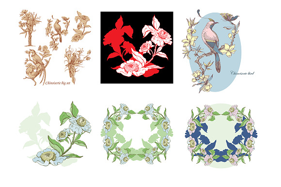 Rococo&chinoiserie set 2 in Illustrations - product preview 2