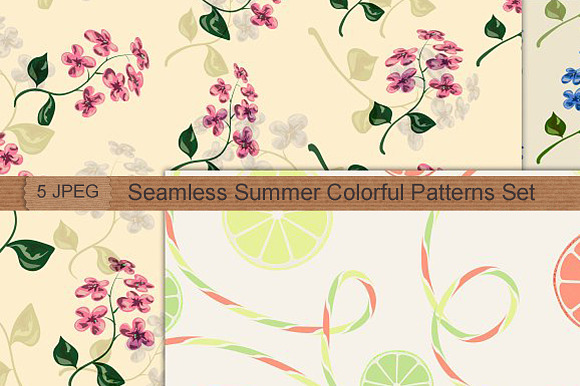 50% OFF Seamless Summer Patterns in Patterns - product preview 3