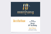 10th anniversary invitation vector