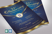 Blue Anniversary Gala Flyer Word