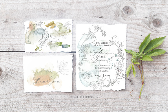 Vines Abstract Watercolor Clipart in Illustrations - product preview 5