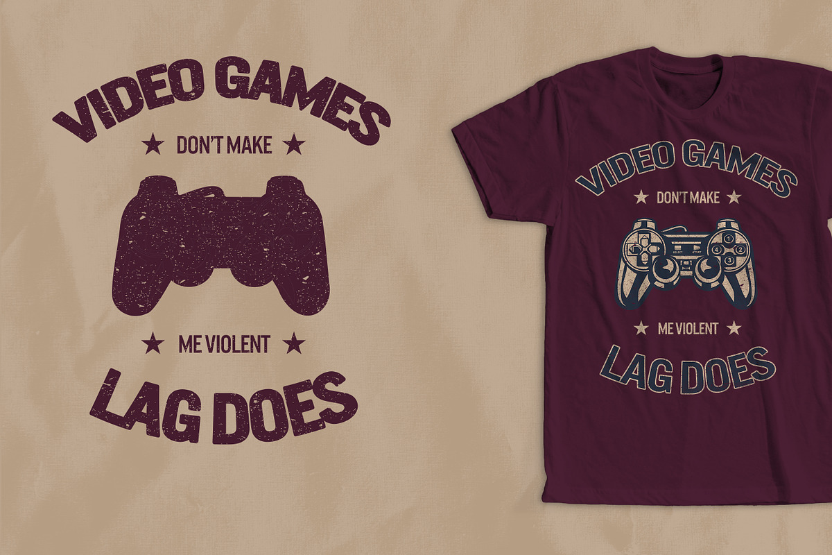 Video Game T-Shirt Design in Illustrations - product preview 8