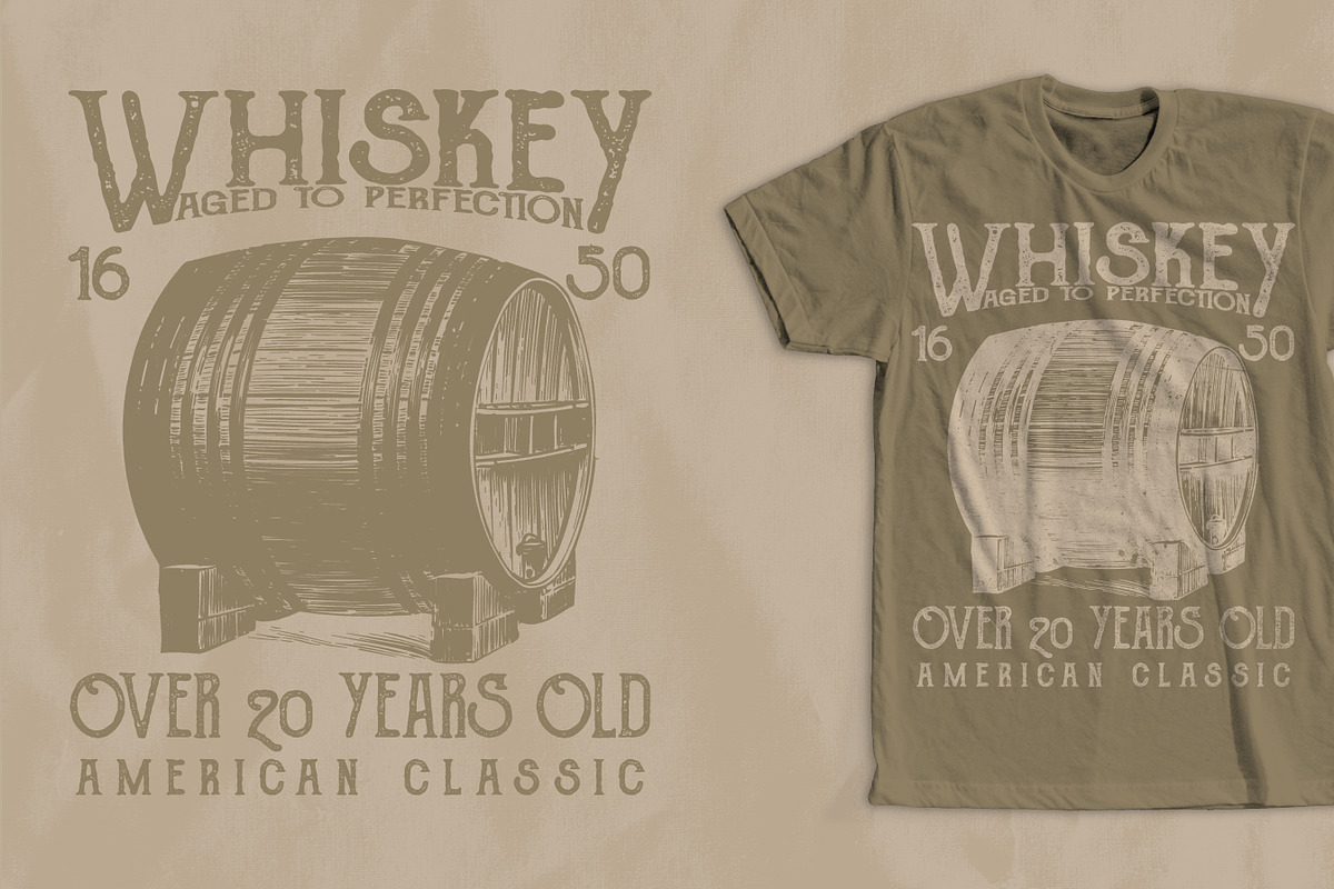 Whisky T-Shirt Design in Illustrations - product preview 8